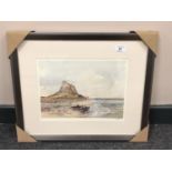 After Tom MacDonald : Lindisfarne Castle, reproduction in colours, signed in pencil, 21 cm by 30 cm,