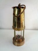 A brass Blaydon General Mining miner's lamp