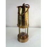 A brass Blaydon General Mining miner's lamp