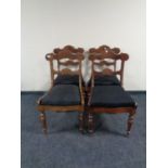 A set of four 19th century mahogany dining chairs