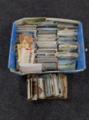 A box containing a large quantity of 20th century postcards, various.