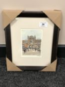 After Tom MacDonald : Newcastle University, reproduction in colours, signed in pencil, 13 cm x 9 cm,