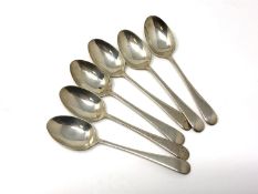 A set of six silver teaspoons, Sheffield marks. (6) CONDITION REPORT: 64.