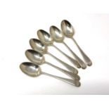 A set of six silver teaspoons, Sheffield marks. (6) CONDITION REPORT: 64.