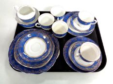 A tray of eighteen pieces of Salisbury bone tea china