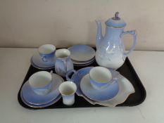 A tray of fourteen pieces of Bing & Grondahl seagull patterned tea china,