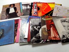 A box of a small quantity of vinyl LP's to include Kate Bush, Roxy music, Eagles,