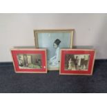 Three framed eastern prints