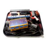 A tray containing boxed and unboxed Hornby rolling stock to include Engine 61572 with tender,