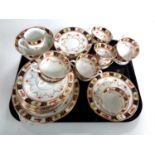 A tray of 19th century china tea service