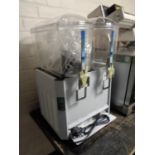 A twin electric counter top drinks dispenser