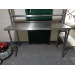 A Moffat stainless steel prep table,