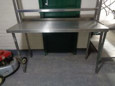 A Moffat stainless steel prep table,