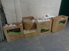 Eight boxes of soup and drinks containers with lids