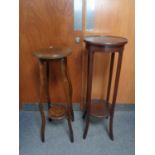 Two Edwardian plant stands
