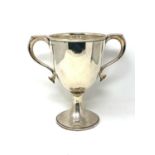 A George V silver twin-handled trophy cup, no inscription, William Hutton & Sons Ltd,