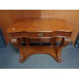 A mahogany Duchess style dressing table (lacking mirror)