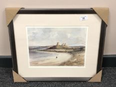 After Tom MacDonald : Dunstanburgh, reproduction in colours, signed in pencil, 21 cm by 30 cm,