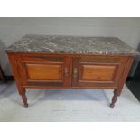 A late nineteenth century marble topped washstand (Af)