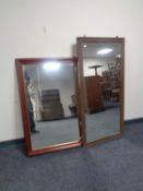 Two overmantel mirrors