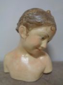 A 20th century Italian pottery bust of a female,