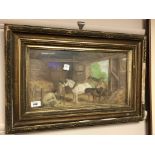 J D Worth : The Farrier, oil on canvas, 44 x 24 cm, framed.