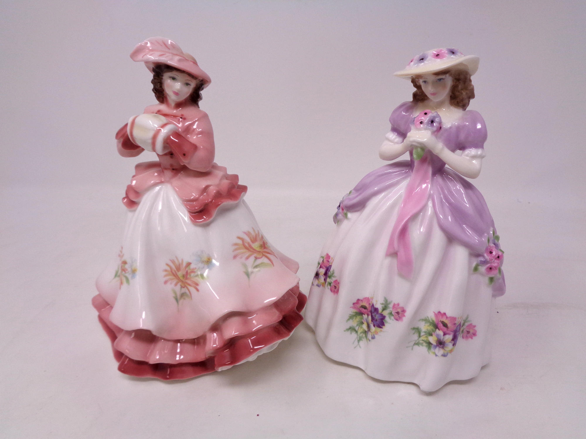 Two Royal Worcester figures, Sweet Anemone No. 1427 of 9500, and Sweet Aster No.1427 of 9500.