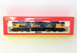 Hornby : R2652 GB CO-CO Diesel Electric Class 66 Locomotive 66702 Blue Lighting, boxed.