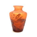 A Galle cameo glass vase, height 9.