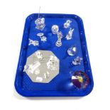 A tray of Swarvoski crystal animal ornaments (all as found)