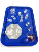 A tray of Swarvoski crystal animal ornaments (all as found)