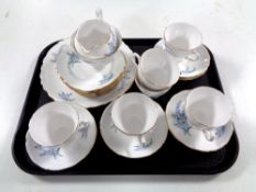A tray of twenty piece Royal Osborne tea set
