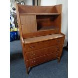 A mid 20th century teak writing bureau.