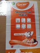 A memory coil 4'6 mattress, boxed (new).