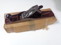 A boxed Stanley No. 6 woodworking plane (as new).