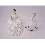Two Royal Doulton figures, My Love HN2339 and Debbie HN2483.