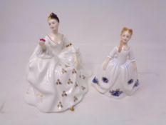 Two Royal Doulton figures, My Love HN2339 and Debbie HN2483.