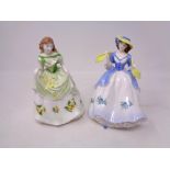 Two Royal Worcester figures, Sweet Daisy No.1427 of 9500 and Sweet Primrose No.1427 of 9500.