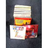 A box of vinyl LP records - compilations, movie sound tracks,