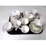 A tray containing a 20 piece Windsor bone china tea service together with two further part bone