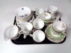 A tray containing a 20 piece Windsor bone china tea service together with two further part bone