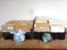 Five boxes containing a large quantity of Chinese and German collector's plates.