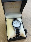 A gent's stainless steel Gianni Sabatini quartz calendar wristwatch, boxed.