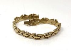 A 9ct gold fancy link bracelet, 11.3g, length 18.5 cm.