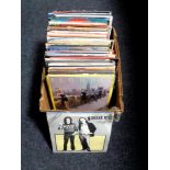 A box of vinyl LP's and 12" singles, Blondie, Rod Stewart, Spandau Ballet,