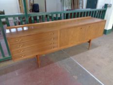 A mid 20th century teak low 'Hamilton' sideboard designed by Robert Heritage for Archie Shine,