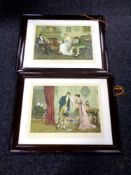 A pair of Edwardian framed colour lithographic prints after the painting by C.