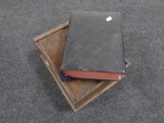 A 20th century leather bound Bible in box