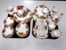 An extensive Royal Albert Old Country Roses tea and dinner service (approx.