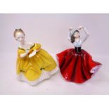 Two Royal Doulton figures, The Last Waltz HN2315 and Karen HN2388 (as found).